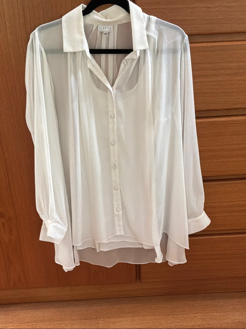 Sheer White Button-Down Blouse AND TANK by STAPLES